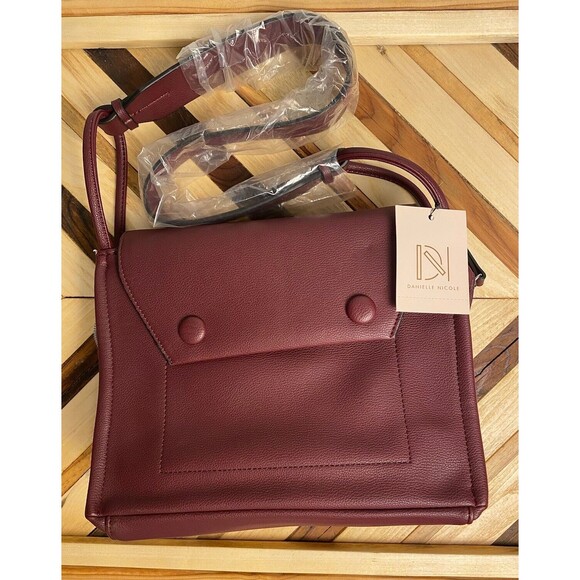 Danielle Nicole Handbags - NWT Danielle Nicole Wine/Burgundy Amie Satchel